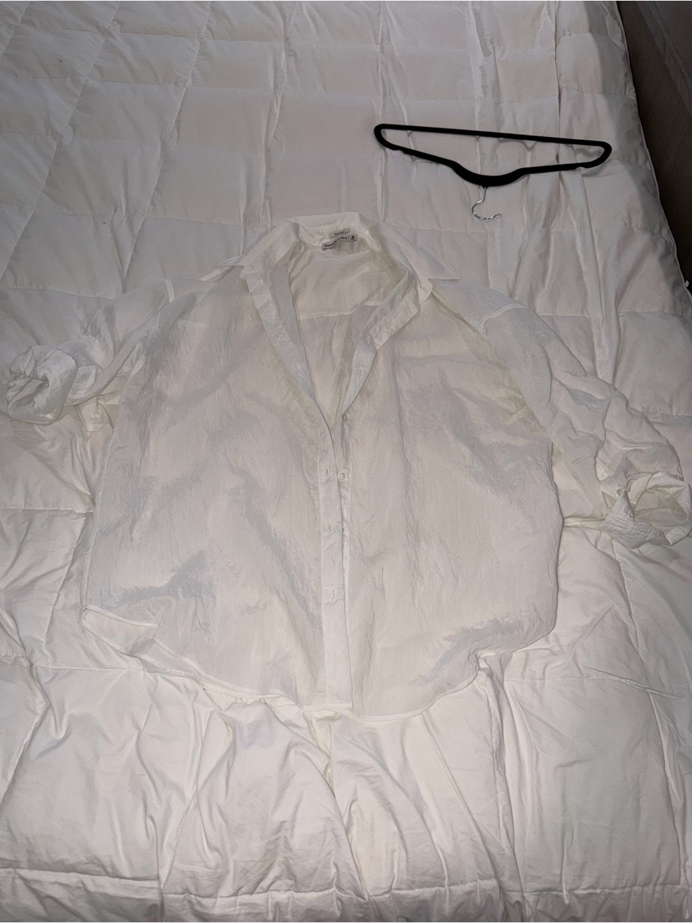 Abercrombie Lightweight White Button-Down Shirt